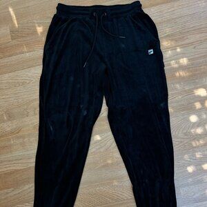Fila Black Velour Jogger Pants